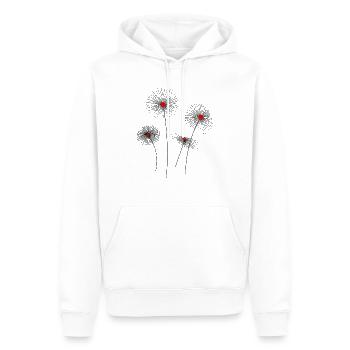 Blumen abstrakt Blüten Blume Pflanzen Garten Natur - Männer Premium Bio Hoodie - Weiß - Vorne - Nico (187cm)