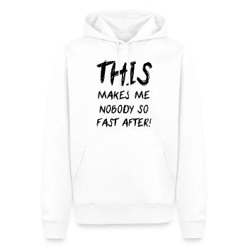 This Makes Me Nobody So Fast After Denglisch Fun - Männer Premium Bio Hoodie - Weiß - Vorne - Nico (187cm)
