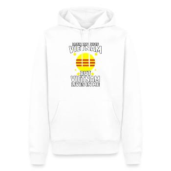 Vietnam drapeau amour patrie coeur drapeau I cadeau - Sweat à capuche Premium bio Homme - blanc - Devant - Nico (187cm)