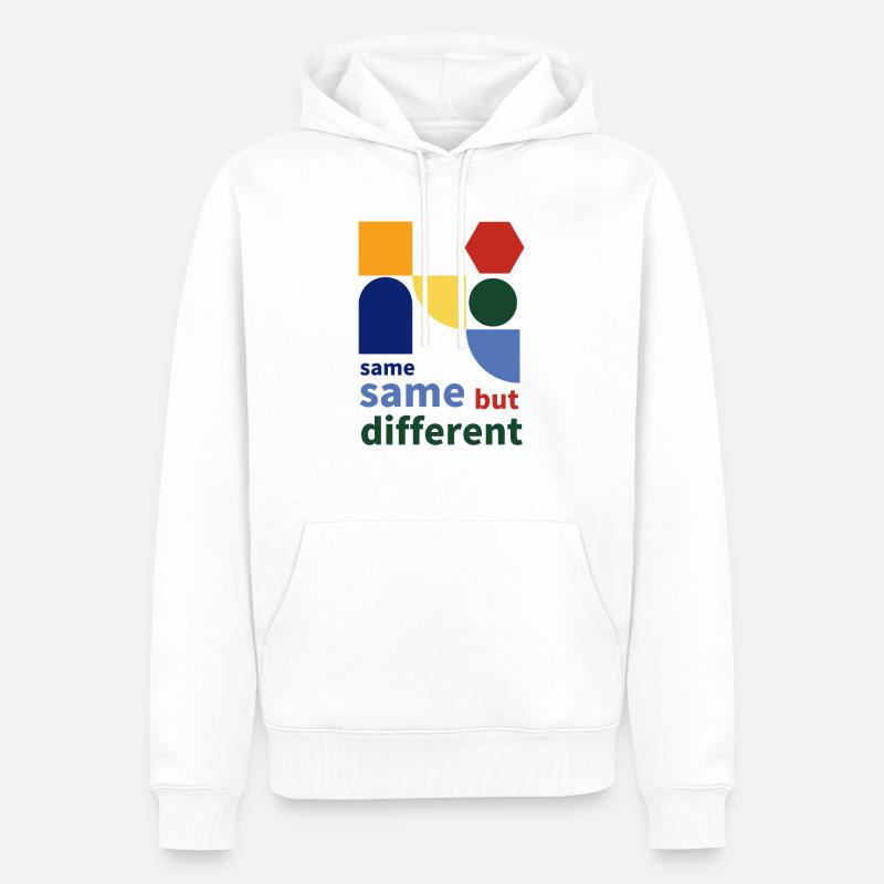 same same but different - Sweat à capuche Premium bio Homme - blanc