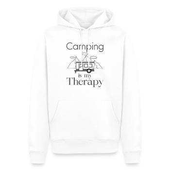 Camping Road Trip Is My Therapy - Men’s Premium Organic Hoodie - white - Front - Nico (187cm)