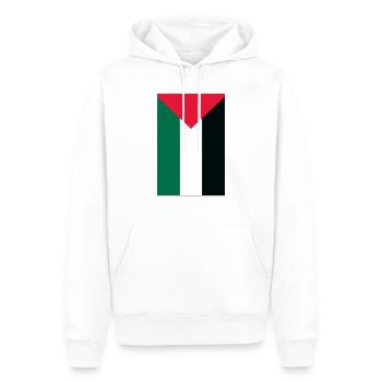 Drapeau palestinien - Sweat à capuche Premium bio Homme - blanc - Devant - Nico (187cm)