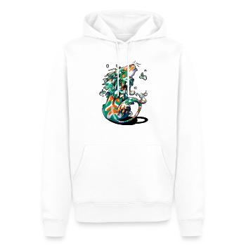 Lion - Männer Premium Bio Hoodie - Weiß - Vorne - Nico (187cm)