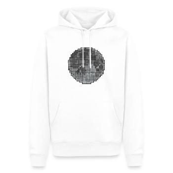 moon - Men’s Premium Organic Hoodie - white - Front - Nico (187cm)