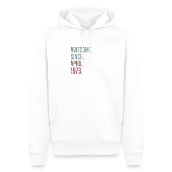 Awesome seit April 1973 - Männer Premium Bio Hoodie - Weiß - Vorne - Nico (187cm)