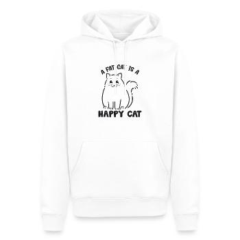 Müder Kater, müde Katze, Faule Katze, fauler Kater - Männer Premium Bio Hoodie - Weiß - Vorne - Nico (187cm)