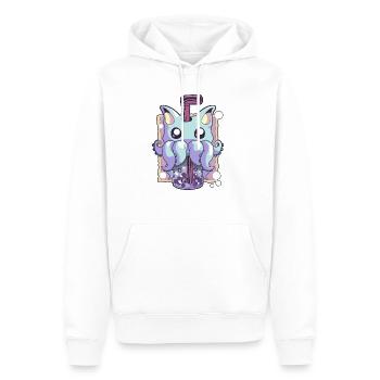 Pastel Goth Creepy Creature Boba Bubble Tea Kawaii - Men’s Premium Organic Hoodie - white - Front - Nico (187cm)