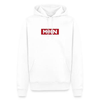 Moin norddeutsch Anker Balken Küste Hamburg - Männer Premium Bio Hoodie - Weiß - Vorne - Nico (187cm)