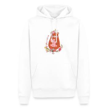 Mamabär mit Kind Junge Mädchen - Männer Premium Bio Hoodie - Weiß - Vorne - Nico (187cm)