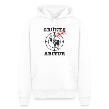 Jagdschein Jägerprüfung Grünes Abitur Bestanden - Männer Premium Bio Hoodie - Weiß - Vorne - Nico (187cm)