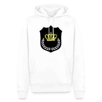 wappen krone 02 - Männer Premium Bio Hoodie - Weiß - Vorne - Nico (187cm)
