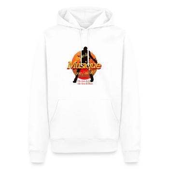 johnny toute la musique que j'aime - Sweat à capuche Premium bio Homme - blanc - Devant - Nico (187cm)