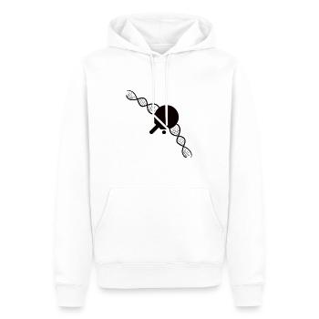 Joueurs de tennis de table Battes de tennis de table Tennis de table - Sweat à capuche Premium bio Homme - blanc - Devant - Nico (187cm)