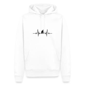 Craft ECG Electronics Pulse Craftsman Outil - Sweat à capuche Premium bio Homme - blanc - Devant - Nico (187cm)