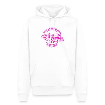 Retraite Cette légende Retraité Juillet 2022 Drôle de retraité - Sweat à capuche Premium bio Homme - blanc - Devant - Nico (187cm)