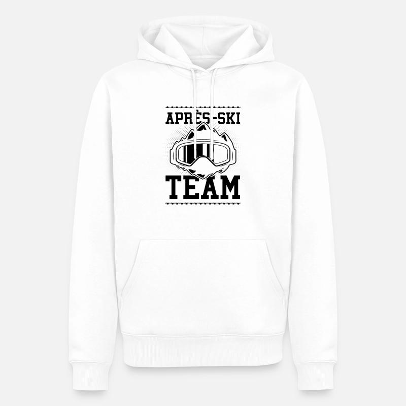 Équipe après-ski - Sweat à capuche Premium bio Homme - blanc