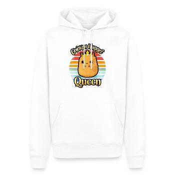 Chicken Nugget Queen Nug Life Lustiges Chicken Nugget - Männer Premium Bio Hoodie - Weiß - Vorne - Nico (187cm)