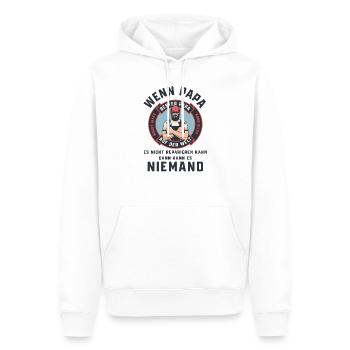 Papa Vater - Wenn Papa es nicht reparieren kann - Männer Premium Bio Hoodie - Weiß - Vorne - Nico (187cm)