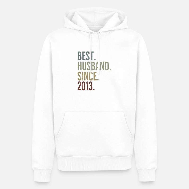 Bester Ehemann seit 2013 - Männer Premium Bio Hoodie - Weiß