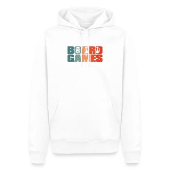 Retro Vintage Brettspiel - Männer Premium Bio Hoodie - Weiß - Vorne - Nico (187cm)
