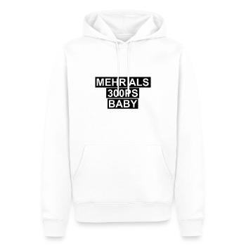 Mein Auto hat mehr als 300PS Baby - Männer Premium Bio Hoodie - Weiß - Vorne - Nico (187cm)