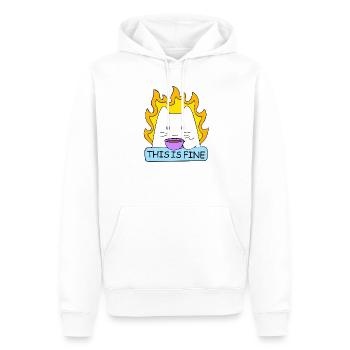 Das ist eine feine Katze - Männer Premium Bio Hoodie - Weiß - Vorne - Nico (187cm)