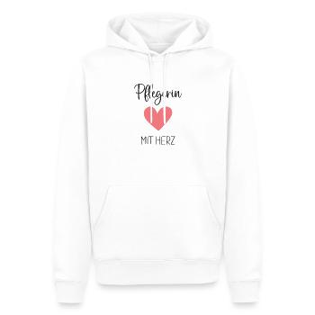 Pflegerin Altenpflegerin Pflege mit Herz - Männer Premium Bio Hoodie - Weiß - Vorne - Nico (187cm)
