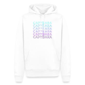 Capybara Rétro - Sweat à capuche Premium bio Homme - blanc - Devant - Nico (187cm)
