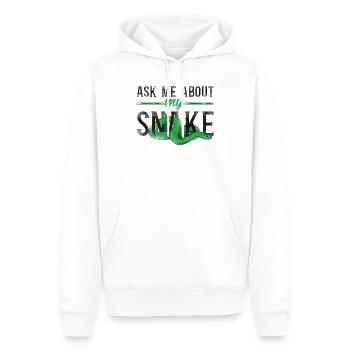 Snake Serpent Vintage Me poser des questions sur - Sweat à capuche Premium bio Homme - blanc - Devant - Nico (187cm)