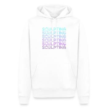 Sculpture Sculptor Retro - Men’s Premium Organic Hoodie - white - Front - Nico (187cm)