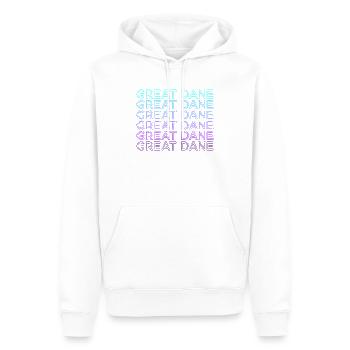 Grand Danois Rétro - Sweat à capuche Premium bio Homme - blanc - Devant - Nico (187cm)
