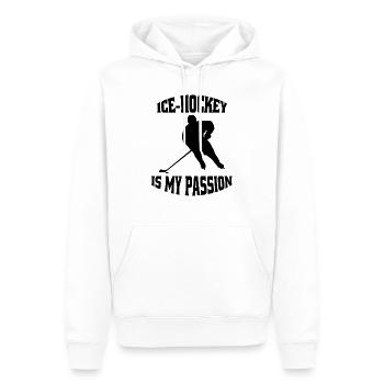 Eishockey Geschenk Eishockeyteam Wintersport - Männer Premium Bio Hoodie - Weiß - Vorne - Nico (187cm)