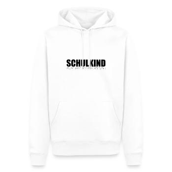 Schulkind ja du hast richtig gelesen - Männer Premium Bio Hoodie - Weiß - Vorne - Nico (187cm)