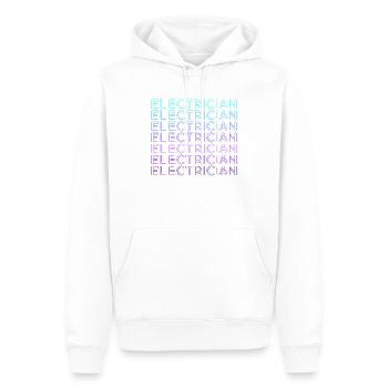 Electrician Line Fitter Retro - Men’s Premium Organic Hoodie - white - Front - Nico (187cm)