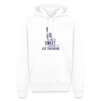 Sweet land axe lancer hache lancer des chemises de sport - Sweat à capuche Premium bio Homme - blanc - Devant - Nico (187cm)