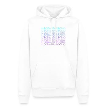 Léopard Gecko Lézard Rétro - Sweat à capuche Premium bio Homme - blanc - Devant - Nico (187cm)