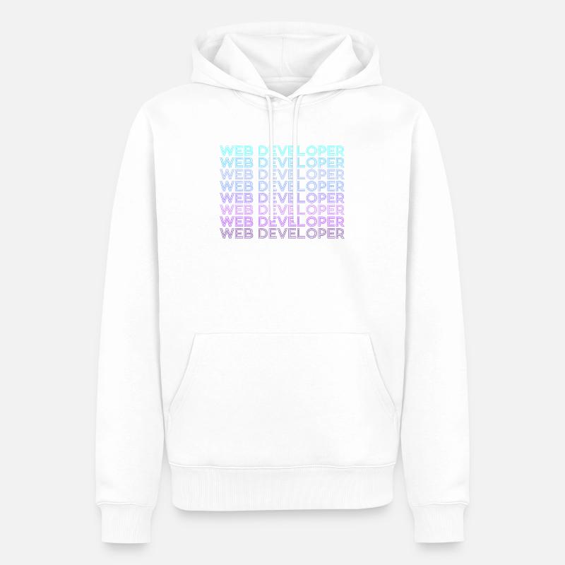 Webentwickler Kodierung Programmierung Retro - Männer Premium Bio Hoodie - Weiß