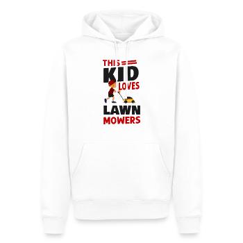 Lawn Mower Mowing Dad Father - Men’s Premium Organic Hoodie - white - Front - Nico (187cm)