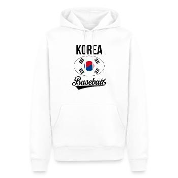 Korean Baseball Korean Flag Map Boys Sports - Men’s Premium Organic Hoodie - white - Front - Nico (187cm)