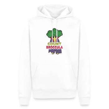 Broccoli Vampire Vegans and Halloween Lovers - Men’s Premium Organic Hoodie - white - Front - Nico (187cm)