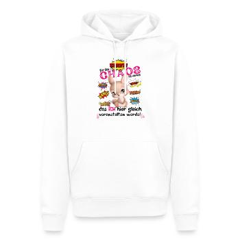 Süsses Häschen, Lustiges Motiv, sorry Mädchen - Männer Premium Bio Hoodie - Weiß - Vorne - Nico (187cm)