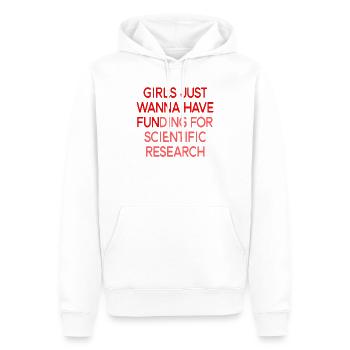 Women's Scientist Stem Girls Research Fund - Men’s Premium Organic Hoodie - white - Front - Nico (187cm)