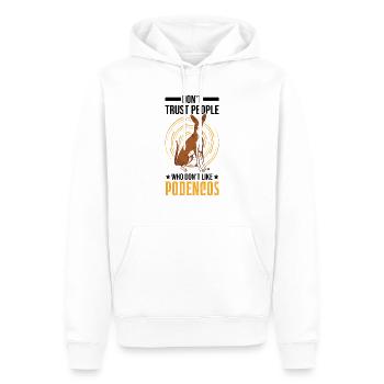 Don't Trust people Who don't like Podencos - Männer Premium Bio Hoodie - Weiß - Vorne - Nico (187cm)