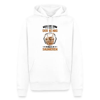 Sauna König Saunieren Saunagänger - Männer Premium Bio Hoodie - Weiß - Vorne - Nico (187cm)