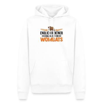 Endlich Rentner Endlich Zeit für Wombats - Männer Premium Bio Hoodie - Weiß - Vorne - Nico (187cm)