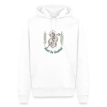 Fun Dont Let Your Heart Be Troubled Positive Chris - Men’s Premium Organic Hoodie - white - Front - Nico (187cm)