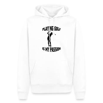 Golf Golf Club Dicton Golfeur de Balle de Golf - Sweat à capuche Premium bio Homme - blanc - Devant - Nico (187cm)