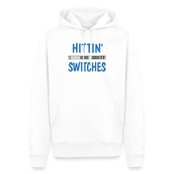 Hitting Switches Funny Network Systems Engineer - Men’s Premium Organic Hoodie - white - Front - Nico (187cm)