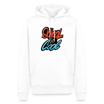 School is cool - Männer Premium Bio Hoodie - Weiß - Vorne - Nico (187cm)