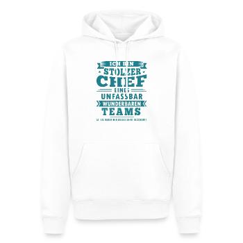 Chef Geschenk Beruf Arbeit lustiger Spruch - Männer Premium Bio Hoodie - Weiß - Vorne - Nico (187cm)